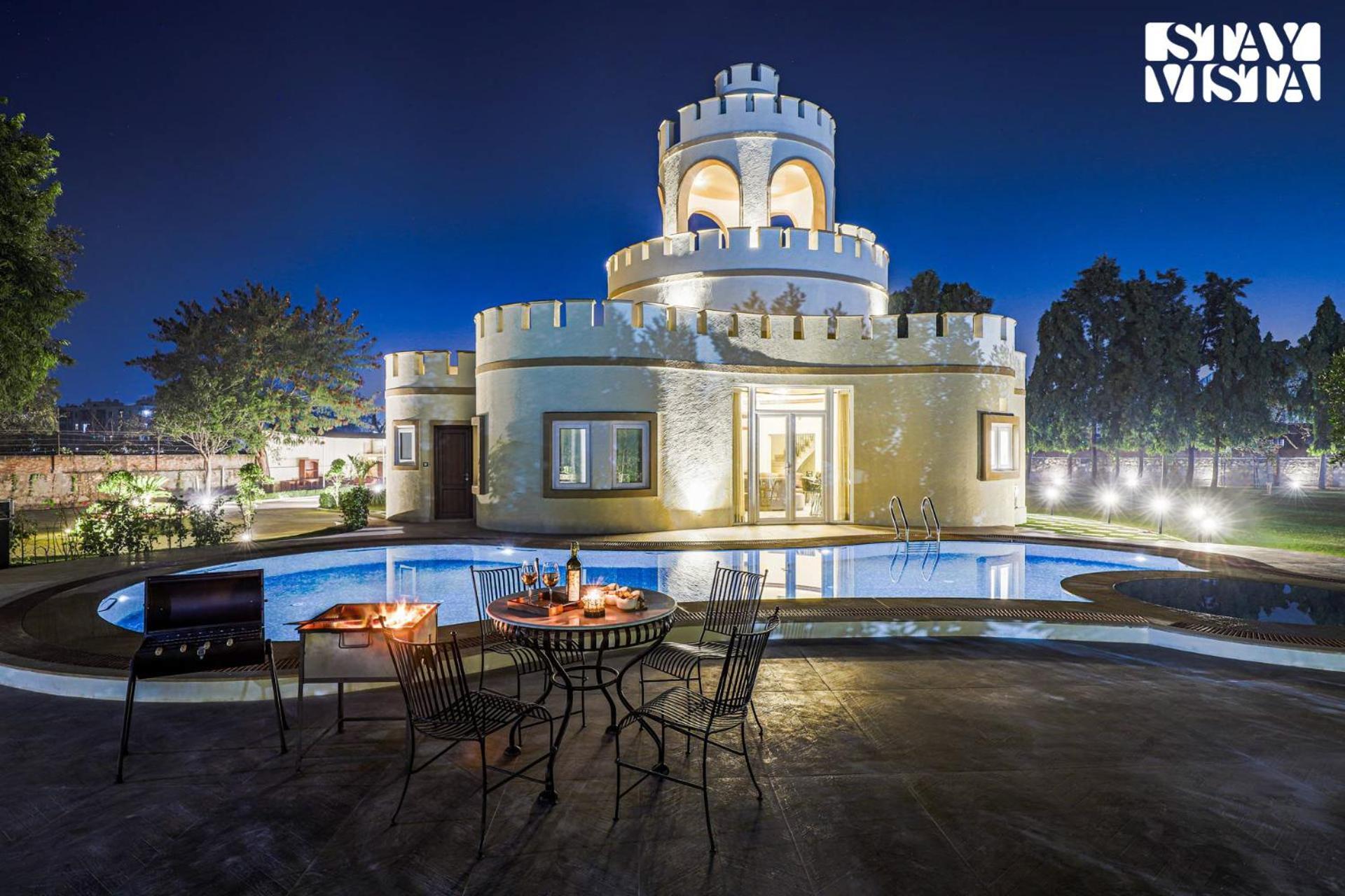 Stayvista'S Mystic Castle With Terrace, Swimming Pool, Lawn With Gazebo Dźajpur Zewnętrze zdjęcie